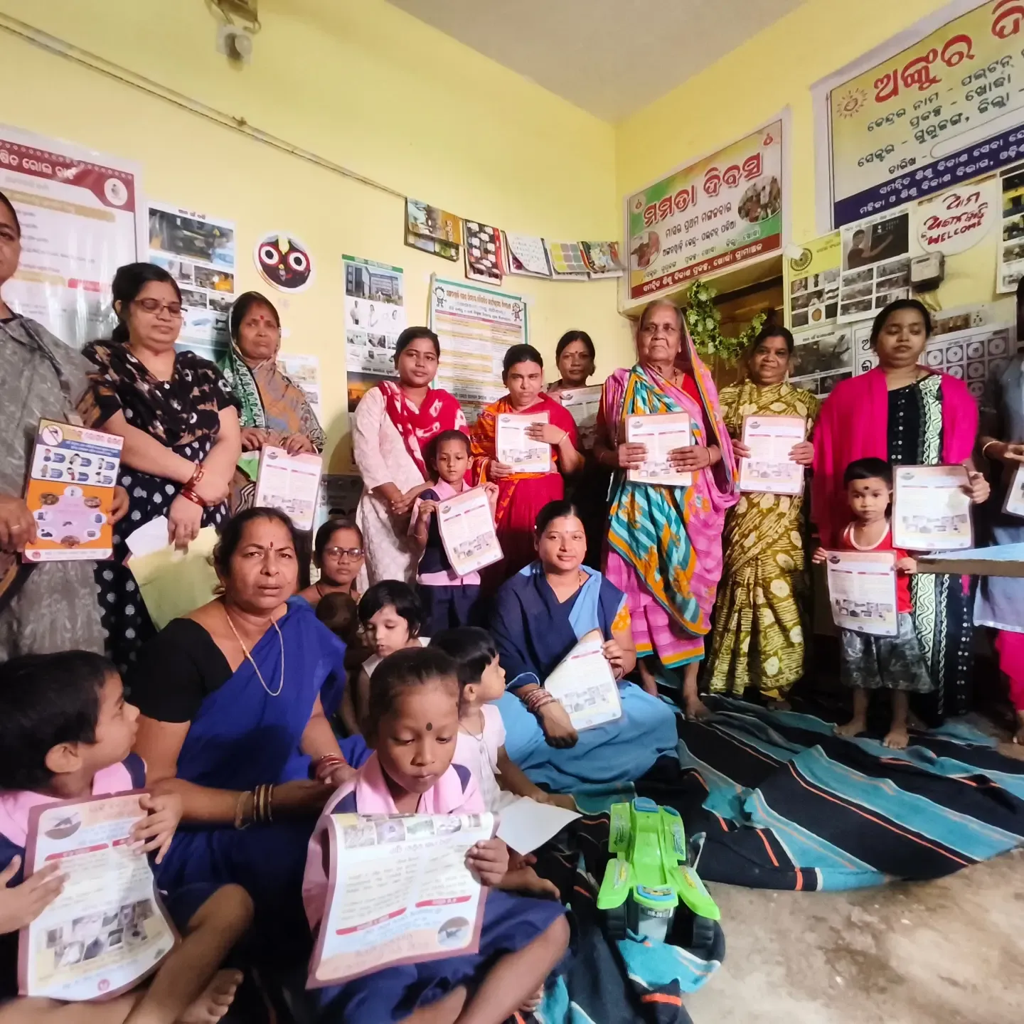 Awareness session at an Anganwadi centre in Jatni
